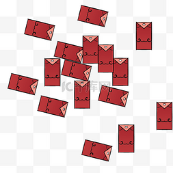 新年手账素材图片_装饰红包组合红包