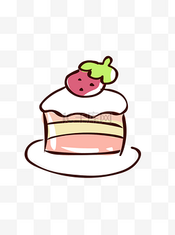 可爱卡通甜点图片_食物元素手绘可爱卡通甜点蛋糕