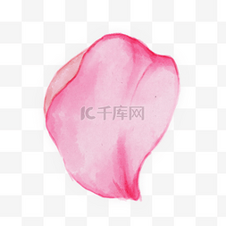 粉色手绘水彩花瓣