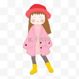 红色帽子女孩图片_头戴红色帽子的可爱女孩