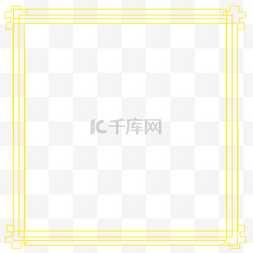 中国风黄色线条框架