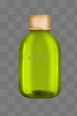 绿色玻璃容器瓶子