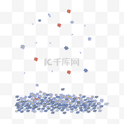 飞舞的花朵图片_手绘漫天飞舞的花瓣矢量素材