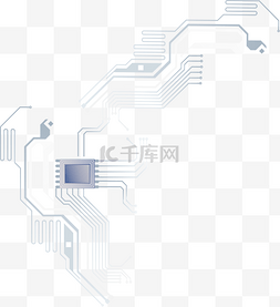 线路电子图片_蓝灰色电子科技电路图案