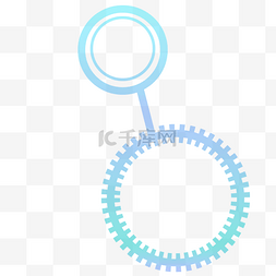 科技装饰齿轮图片_连接在一起的蓝色圆圈