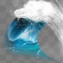蓝色水浪矢量素材图片_水浪白色水花蓝色海洋元素