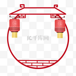 中国风复古喜庆图片_中国风复古红色边框