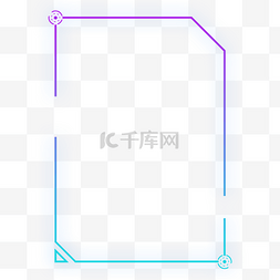 双十一图片_蓝紫色渐变发光现代方形科技边框