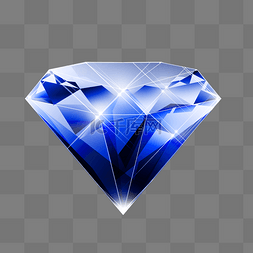 蓝色水晶立体钻石