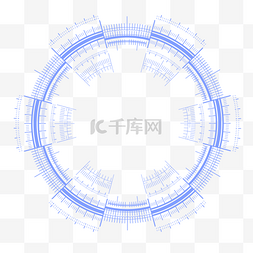 创意圆圈图片_蓝色创意科技线圈