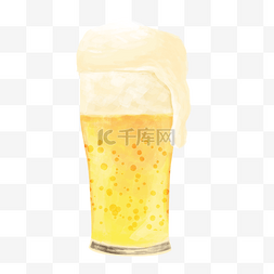 畅饮图片_黄色的啤酒手绘设计图