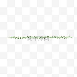 彩色分割线图片_绿色藤蔓时尚分割线