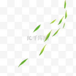 清明图片_清明节被风吹散的柳树叶卡通素材