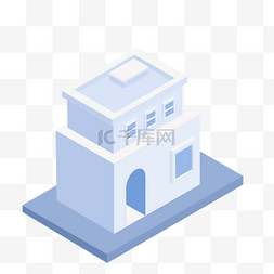 房子图片_2.5D建筑物插画免抠图