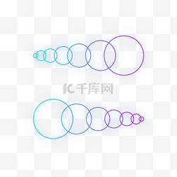 外边框图片_蓝紫渐变色科技感外发光几何圆形