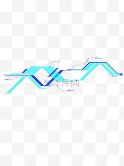 科技图片_蓝色科技感装饰性几何图形