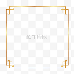 春节边框图片_简约回纹方框素材