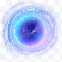 科技图片_蓝色发光球体设计素材