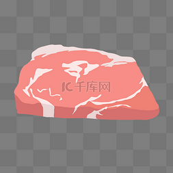 一块猪肉瘦肉插画