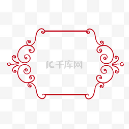 矢量花纹图片_创意中国风红色矢量花纹边框