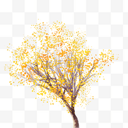 秋天水彩树免费下载