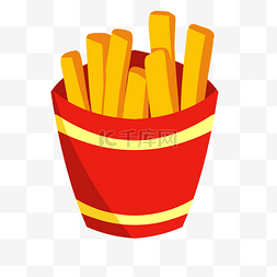 肯德基logo图片_一份美味薯条插画