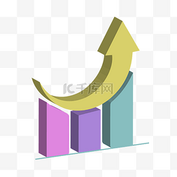 数据分析图图片_商务矢量数据上升立体箭头分析图