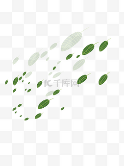 漂浮植物植物图片_手绘植物树叶漂浮的叶子