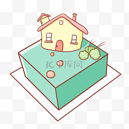 绿色房屋蛋糕