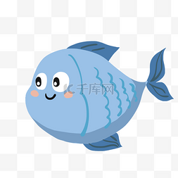 鱼图片_鱼点缀海洋环境蓝色可爱