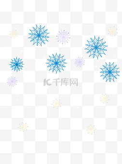 雪图片_漂浮冬季唯美清新手绘下雪梦幻清