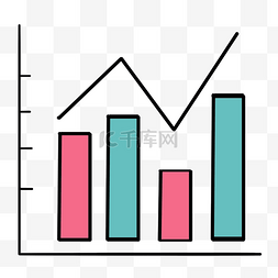 折线图图片_彩色柱形数据分析