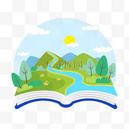 学习日图片_卡通世界读书日矢量图片