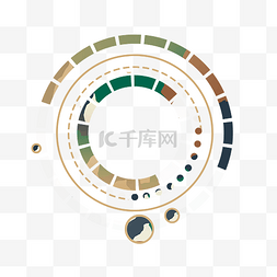 迷彩圆形纹理设计免抠