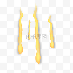 油水图片_条状金色柱形油滴