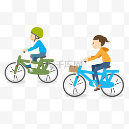 自行车彩色图片_通用节日彩色卡通手绘暑期生活
