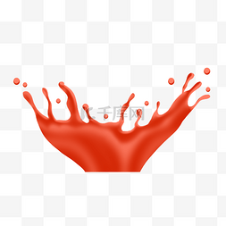 红色的番茄图片_飞溅的红色番茄汁插画