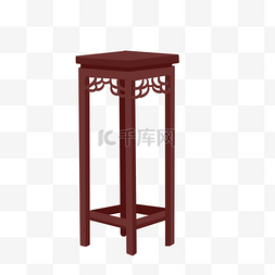 家具雕刻图片_中国风桌子手绘插画