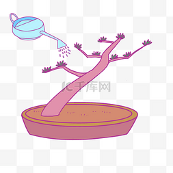 植树节快乐树木插画