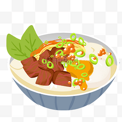 手绘食物中餐图片_美味红烧牛肉面手绘插画