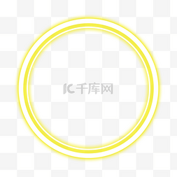 黄色圆形边框图片_手绘黄色圆形边框