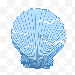贝壳图片_矢量图蓝色的贝壳
