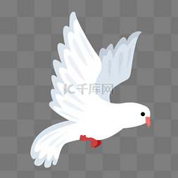 psd图片_白色鸽子飞翔和平鸽