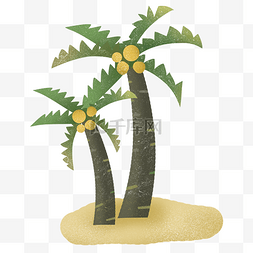 清新绿植图片_春天椰树椰子叶子绿色植物