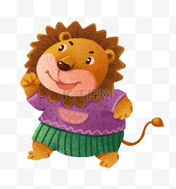 可爱小动物卡通狮子