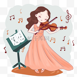 音乐节人图片_38女神节女小提琴家音乐节人物形