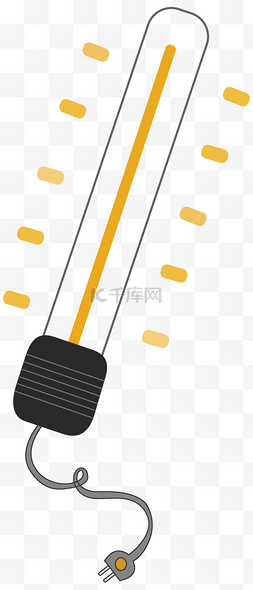 黄色细条简约灯泡灯管