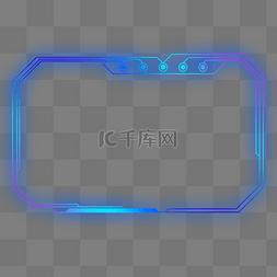 ui边框素材图片_科技元素荧光边框高清图