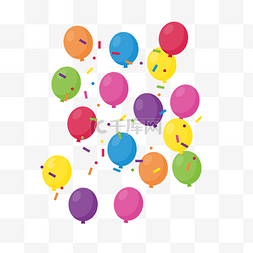 派对图片_彩色气球背景png