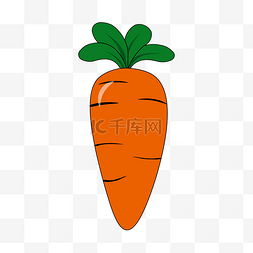 绿叶手绘图片_抽象橙色的胡萝卜
